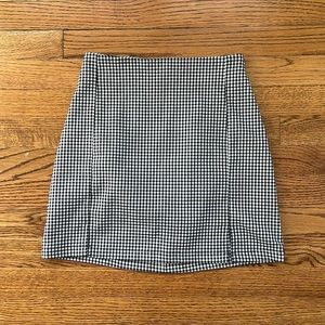 John Galt Checkered Mini Skirt